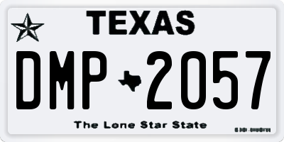 TX license plate DMP2057