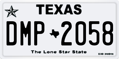 TX license plate DMP2058