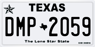 TX license plate DMP2059