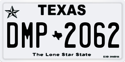 TX license plate DMP2062