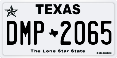 TX license plate DMP2065