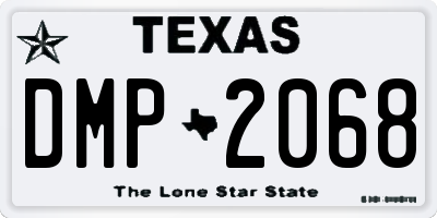 TX license plate DMP2068