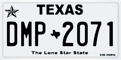 TX license plate DMP2071