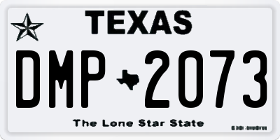 TX license plate DMP2073
