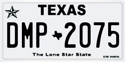 TX license plate DMP2075