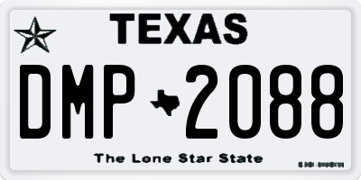 TX license plate DMP2088