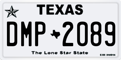 TX license plate DMP2089