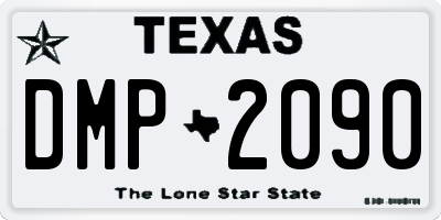 TX license plate DMP2090