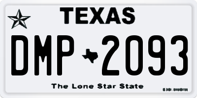 TX license plate DMP2093
