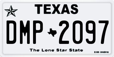 TX license plate DMP2097