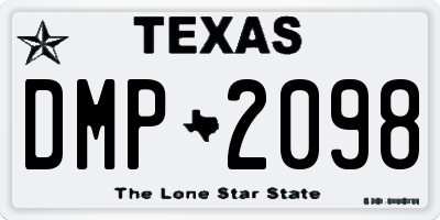 TX license plate DMP2098