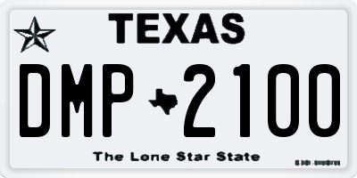 TX license plate DMP2100
