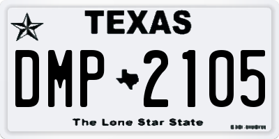 TX license plate DMP2105