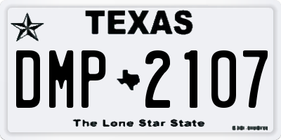 TX license plate DMP2107