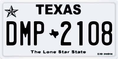 TX license plate DMP2108