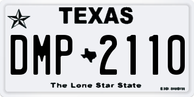 TX license plate DMP2110