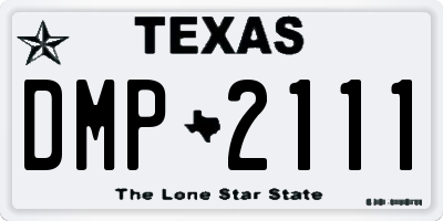 TX license plate DMP2111