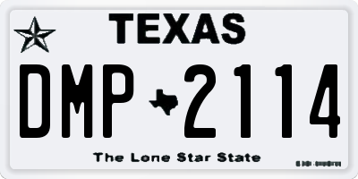 TX license plate DMP2114