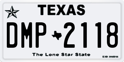 TX license plate DMP2118