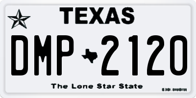 TX license plate DMP2120