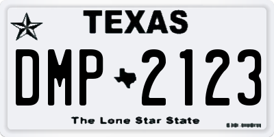 TX license plate DMP2123