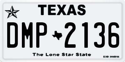 TX license plate DMP2136