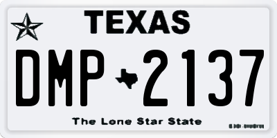 TX license plate DMP2137