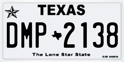 TX license plate DMP2138