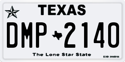 TX license plate DMP2140