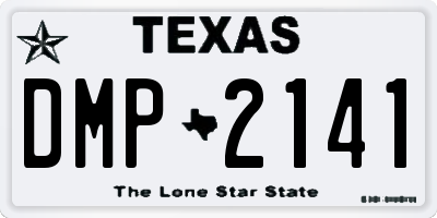 TX license plate DMP2141