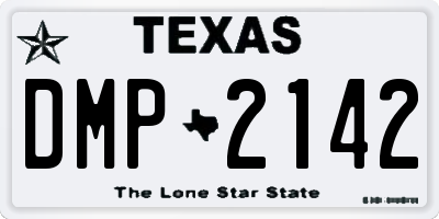 TX license plate DMP2142