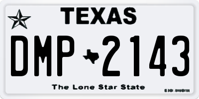 TX license plate DMP2143