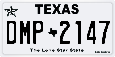TX license plate DMP2147