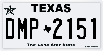 TX license plate DMP2151