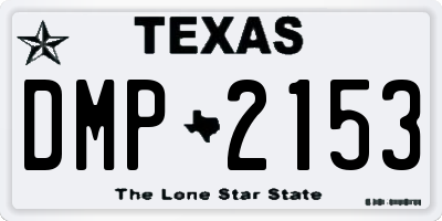 TX license plate DMP2153