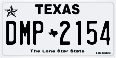 TX license plate DMP2154