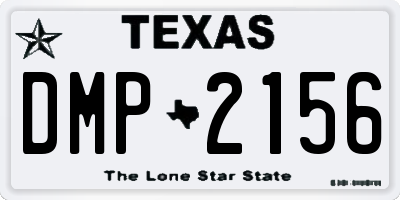 TX license plate DMP2156