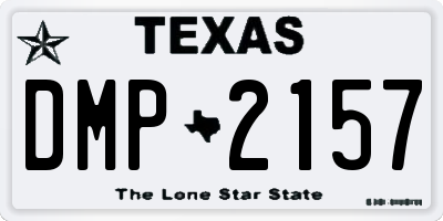 TX license plate DMP2157