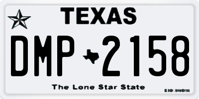 TX license plate DMP2158