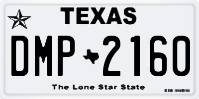 TX license plate DMP2160