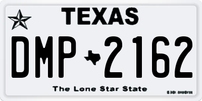 TX license plate DMP2162