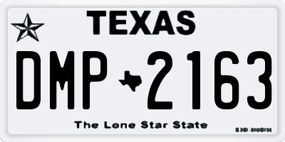 TX license plate DMP2163