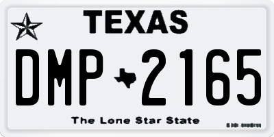 TX license plate DMP2165