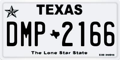 TX license plate DMP2166