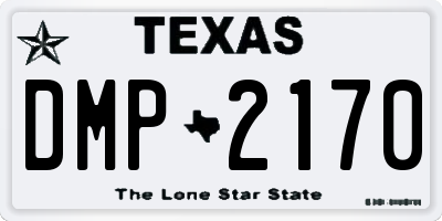 TX license plate DMP2170