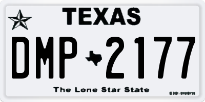 TX license plate DMP2177