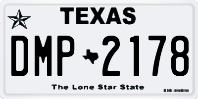TX license plate DMP2178