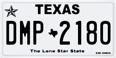 TX license plate DMP2180