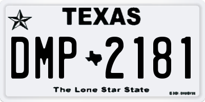 TX license plate DMP2181