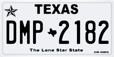 TX license plate DMP2182